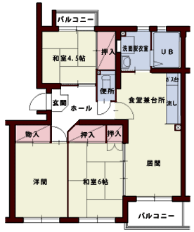 千城台北県営住宅間取図